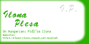 ilona plesa business card